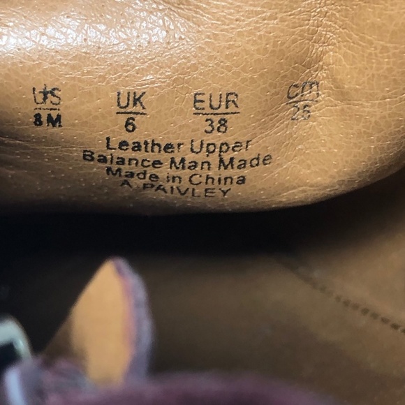 Franco Sarto A Paivley Purple Suede Booties 8M - Picture 6 of 8